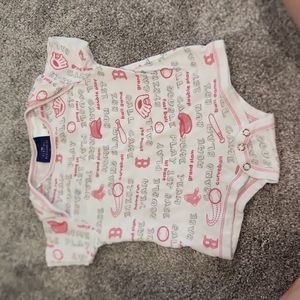 Pink Red Sox bodysuit